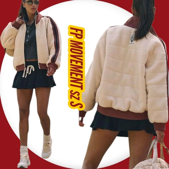 FP Movement Fleecy Sherpa Scrunchy Pipa Jacket - Picture 1 of 10